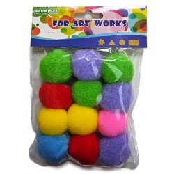 Larger Colorful pom-pom cotton balls, 5 cm 